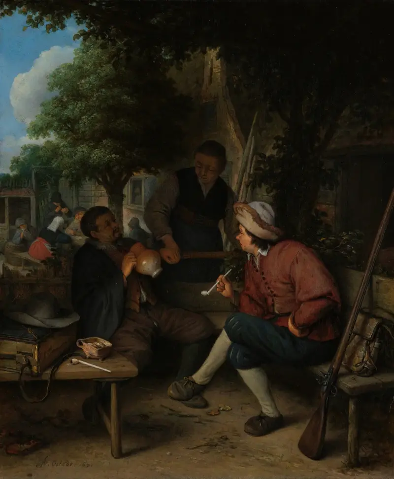 Cestovatelé v odpočinku, Adriaen van Ostade