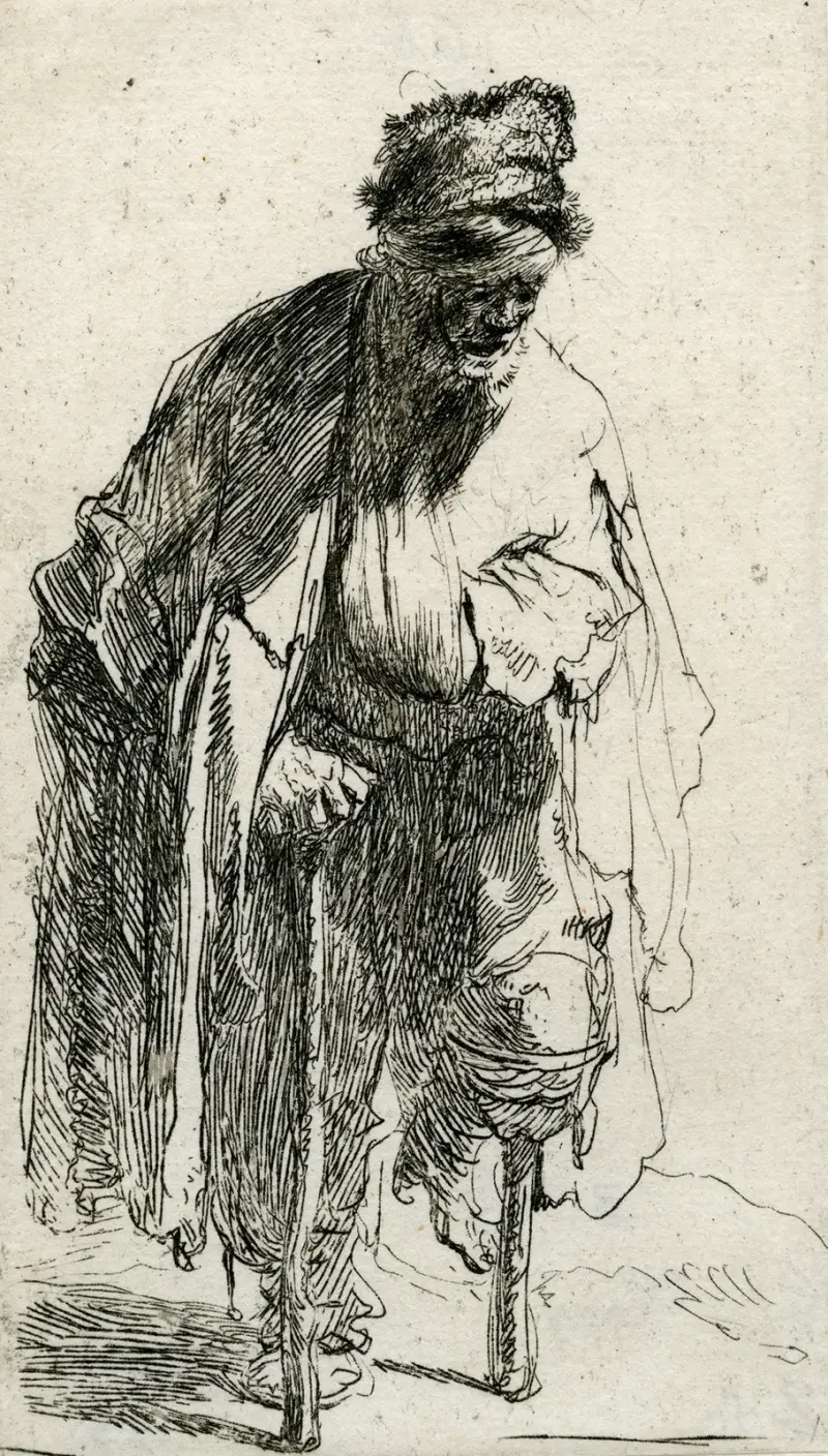Beggar with a Wooden Leg av Rembrandt van Rijn