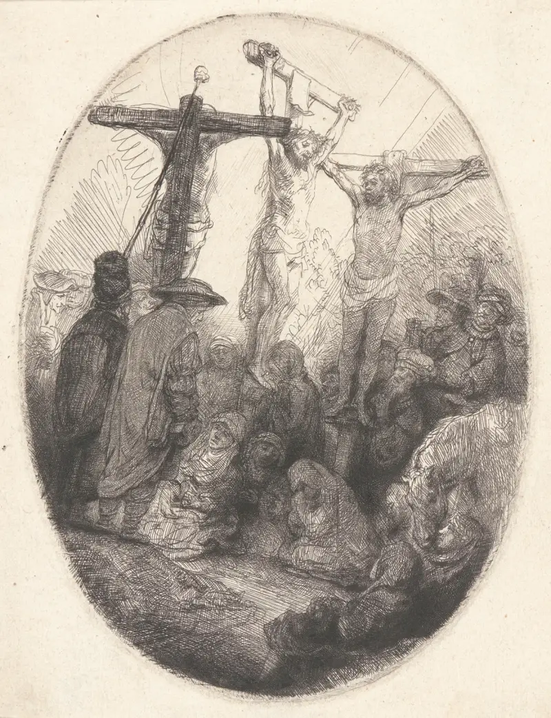 Christ Crucified between the Two Thieves, 1641 av Rembrandt van Rijn