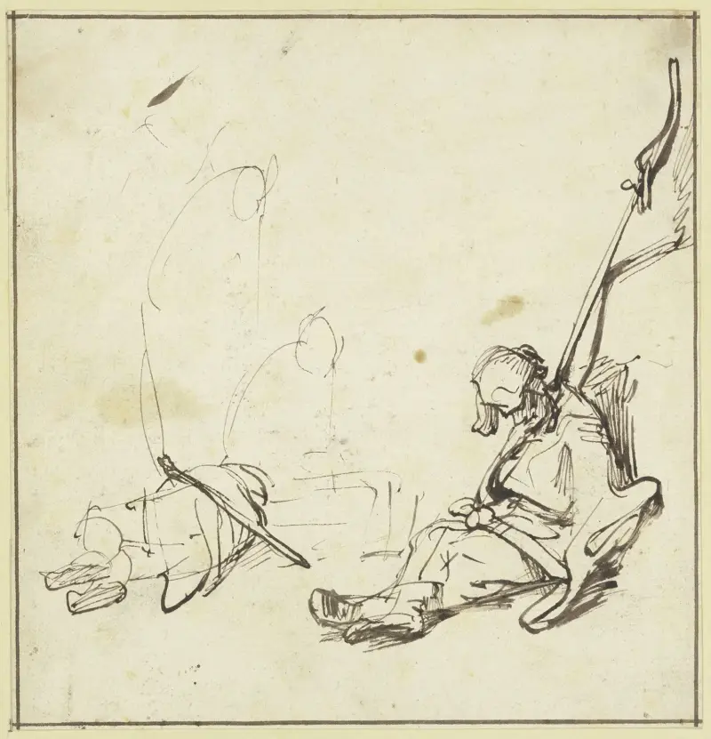 Strażnicy przy więzieniu Piotra, Rembrandt van Rijn