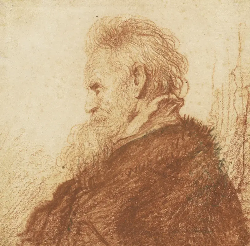 Head of an Old Man (recto) av Rembrandt van Rijn