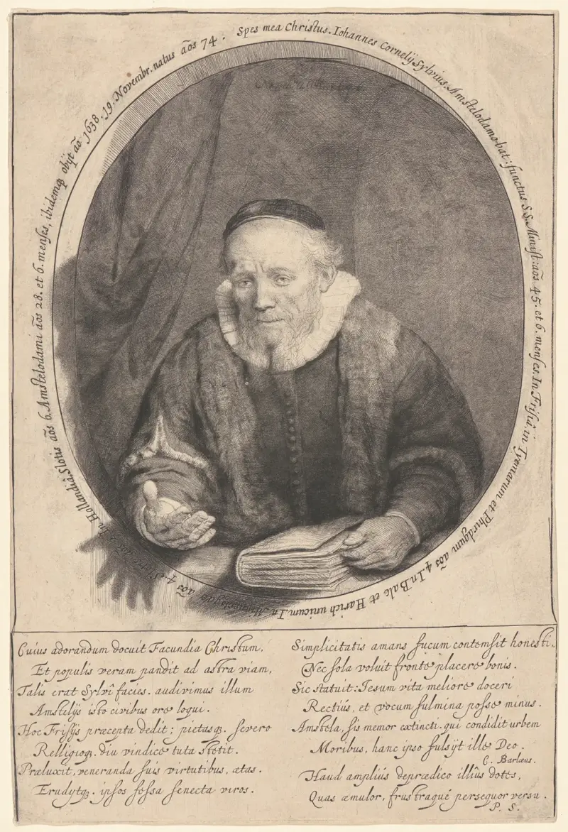 Jan Cornelis Sylvius, Preacher, 1646 av Rembrandt van Rijn