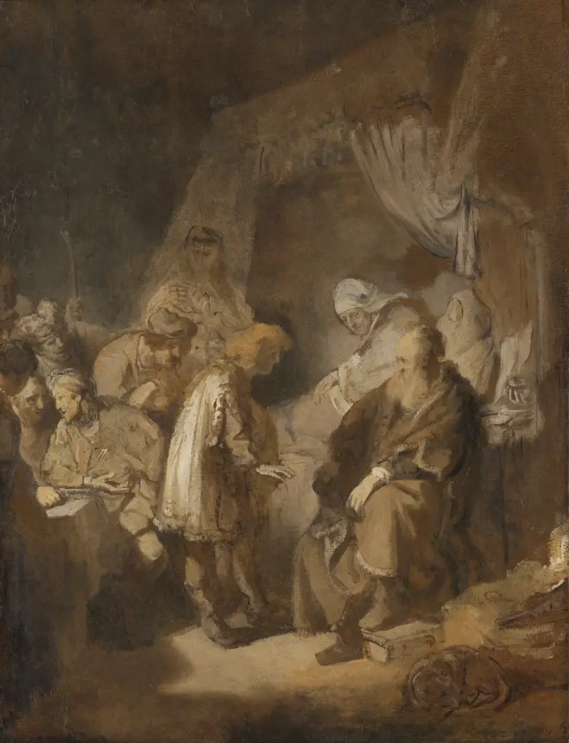 Joseph telling his dreams av Rembrandt van Rijn