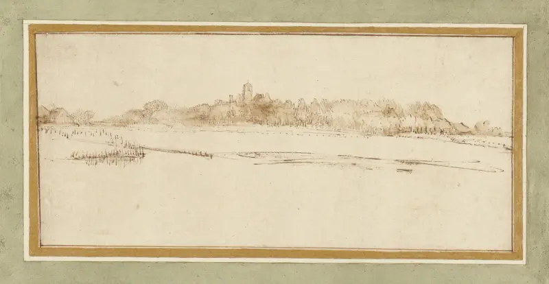 Landscape with the House with the Little Tower av Rembrandt van Rijn