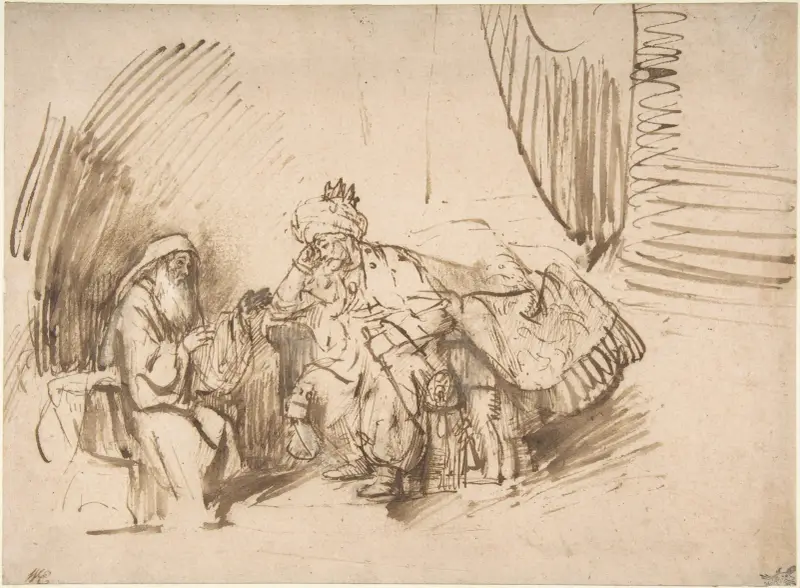 Nátan kárá Davida, Rembrandt van Rijn