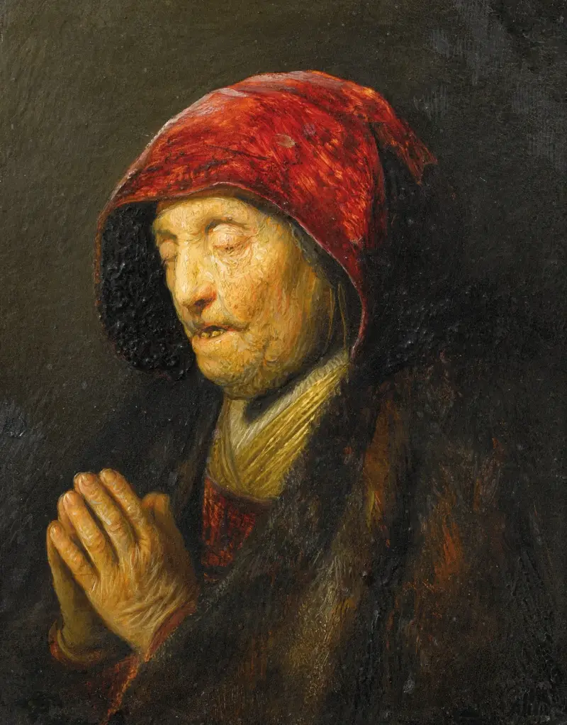 Betende alte Frau von Rembrandt van Rijn