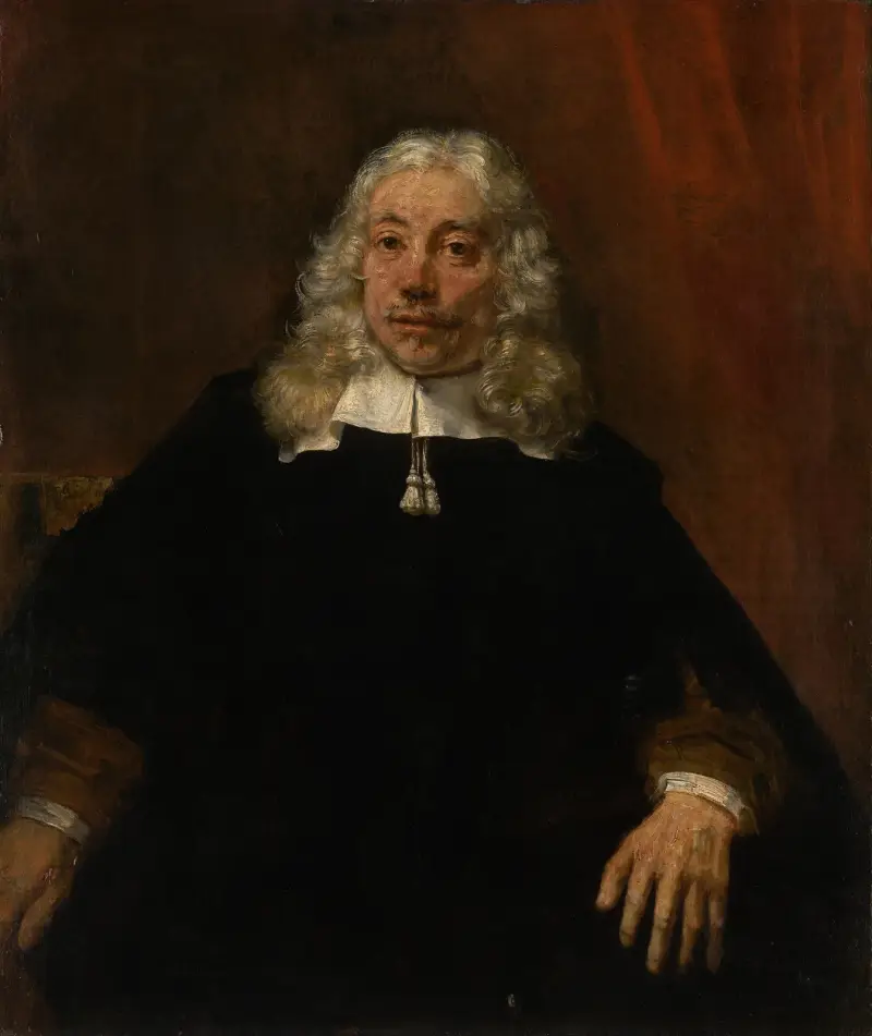 Portrait of a white-haired man av Rembrandt van Rijn