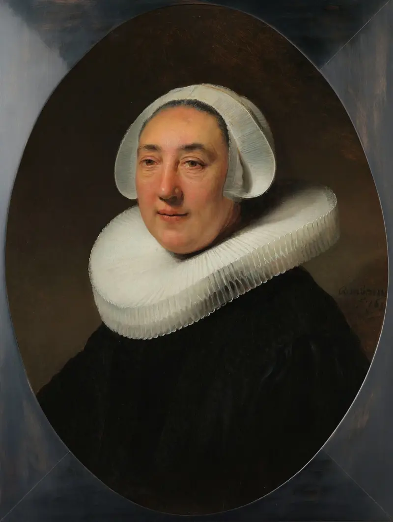 Portrait of Haesje Jacobsdr van Cleyburg av Rembrandt van Rijn