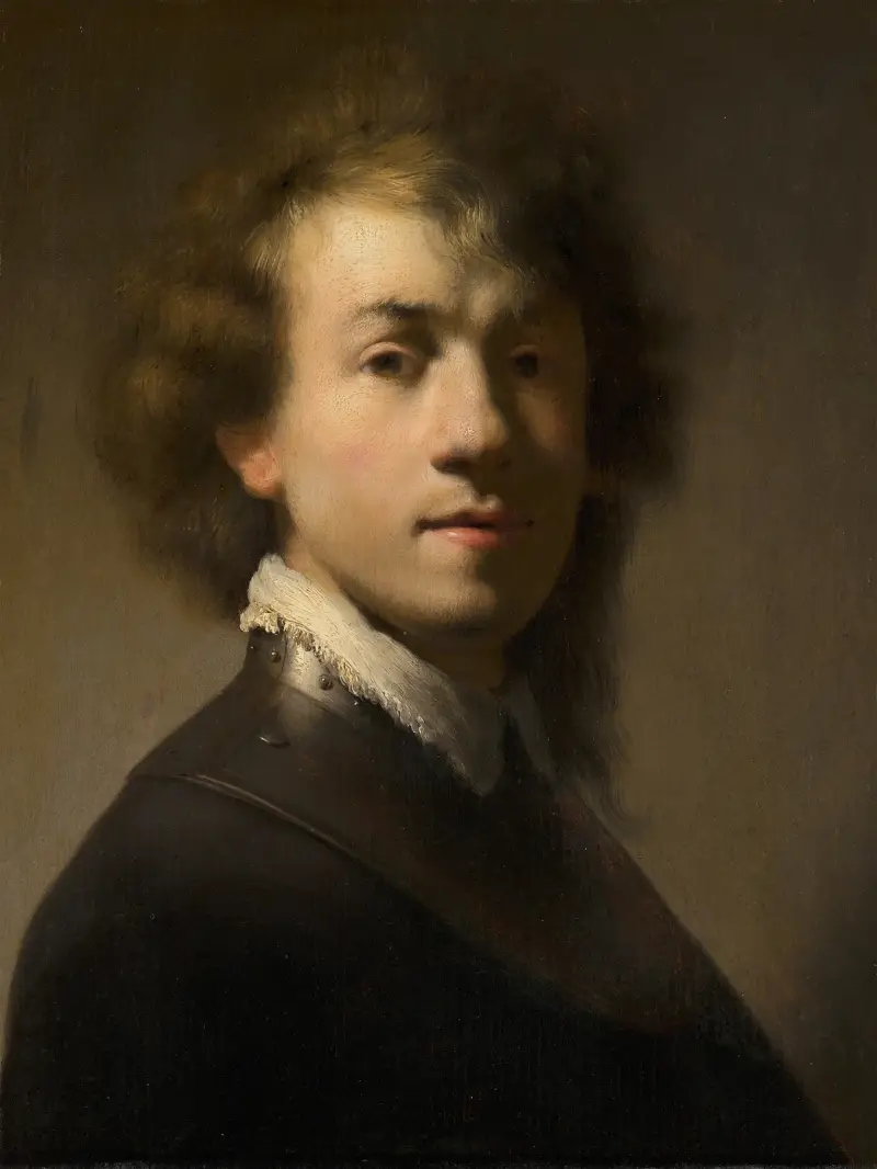 Portrait of Rembrandt with a Gorget av Rembrandt van Rijn
