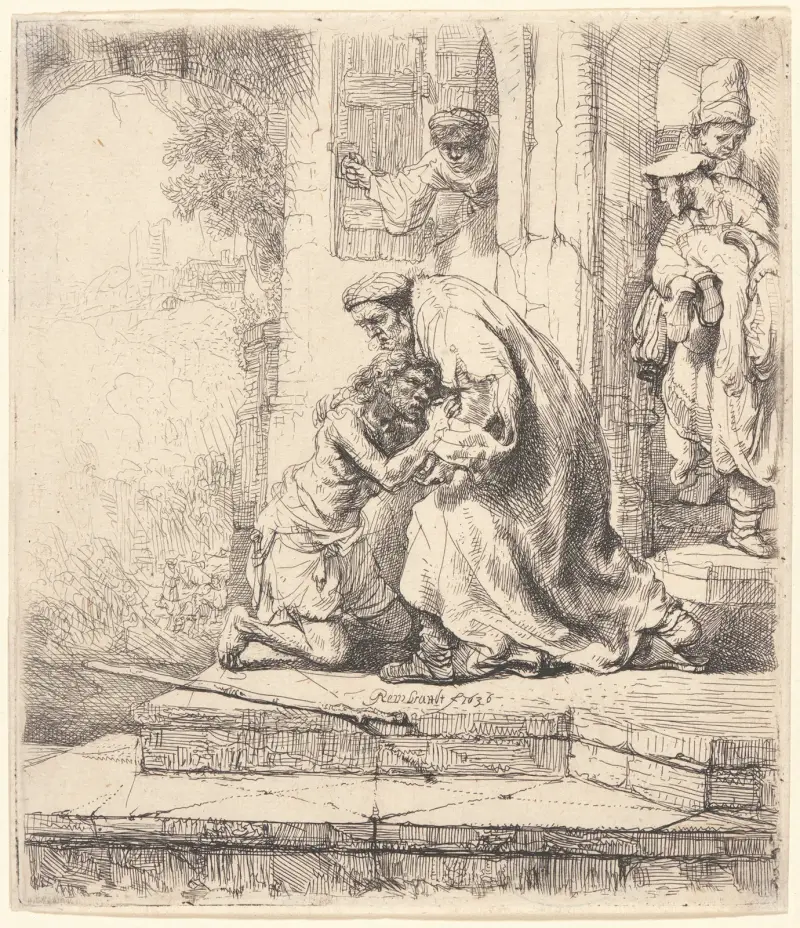 Return of the Prodigal Son, 1636 av Rembrandt van Rijn