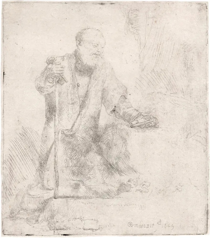 Petrus in Buße von Rembrandt van Rijn