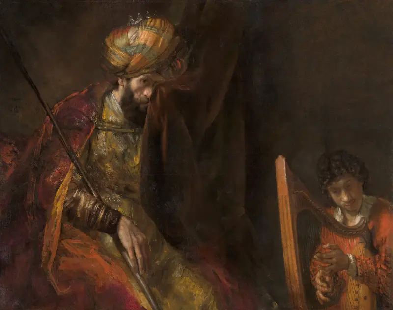 Saul a David, Rembrandt van Rijn