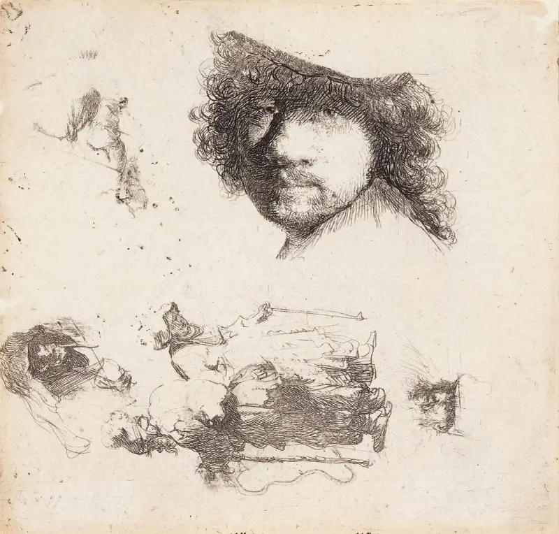 Autoportrét, 1632, Rembrandt van Rijn