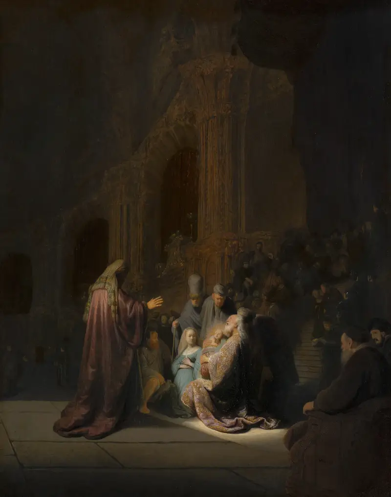 Simeon’s Song of Praise av Rembrandt van Rijn