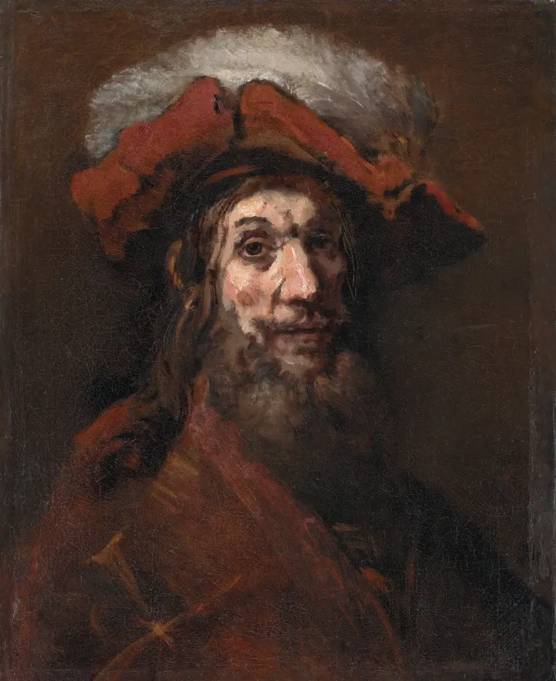 Sketch for The Knight with the Falcon, known as ‘The Crusader’ av Rembrandt van Rijn