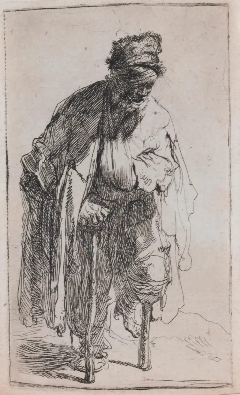 The Beggar with a Wooden Leg av Rembrandt van Rijn
