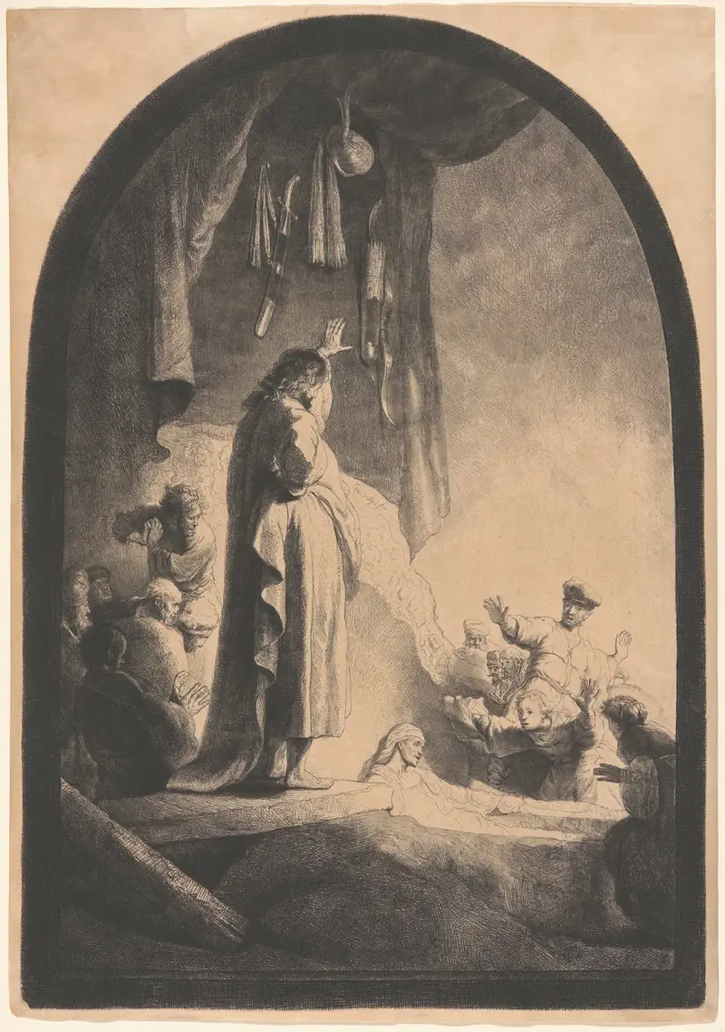 The Raising of Lazarus, 1632 av Rembrandt van Rijn