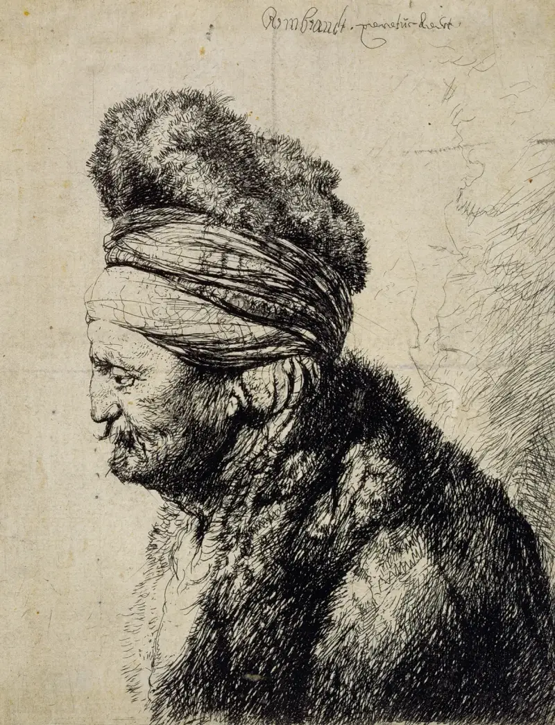 Druhá orientální hlava, Rembrandt van Rijn