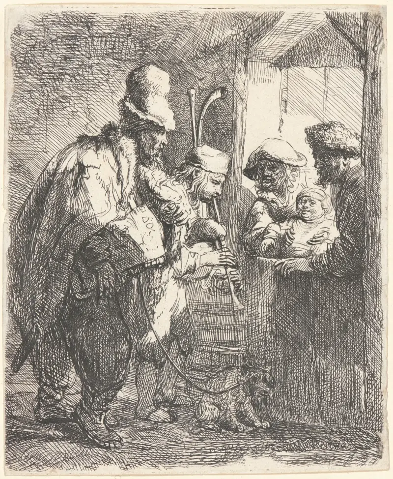 Die wandernden Musikanten von Rembrandt van Rijn