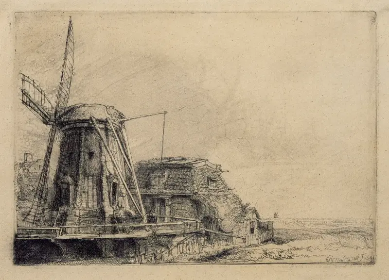 Die Windmühle von Rembrandt van Rijn