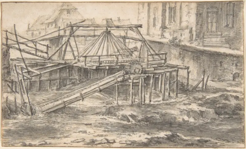 Muddring av en kanal av Jacob van Ruisdael