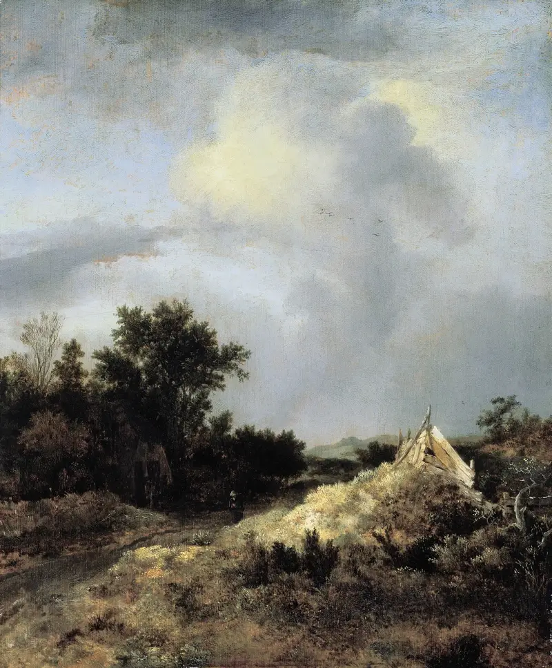 Dynlandskap med staket av Jacob van Ruisdael