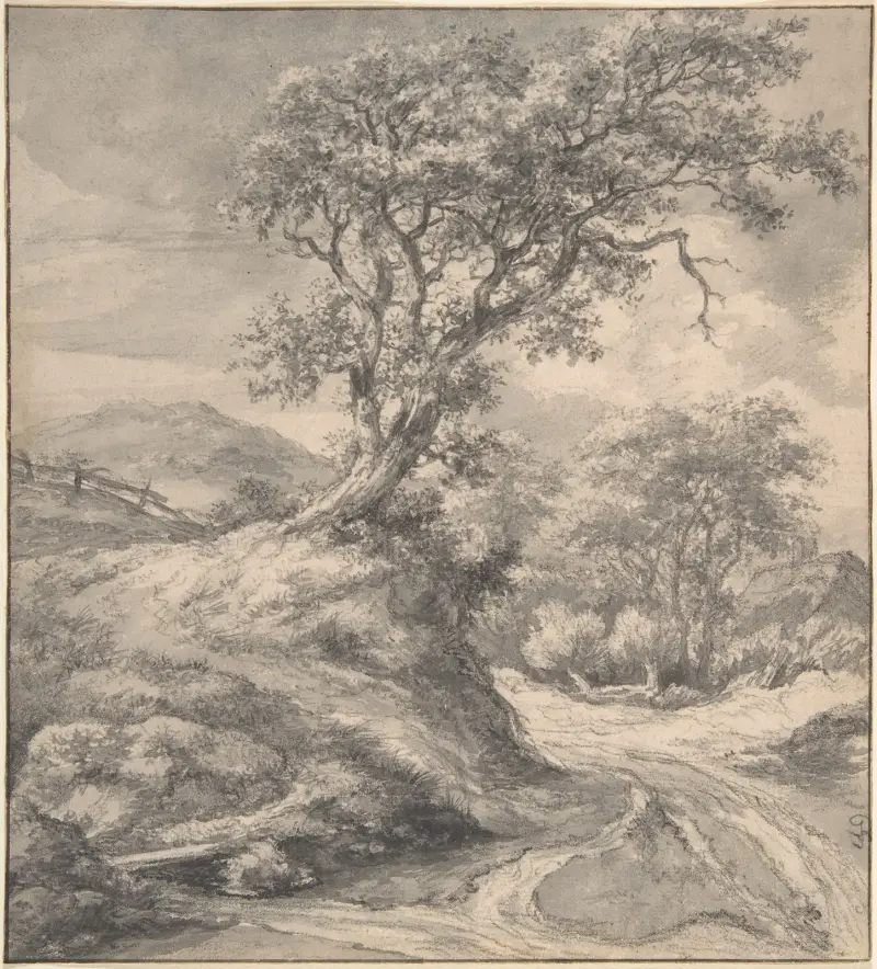 Dünenlandschaft mit Eiche von Jacob van Ruisdael