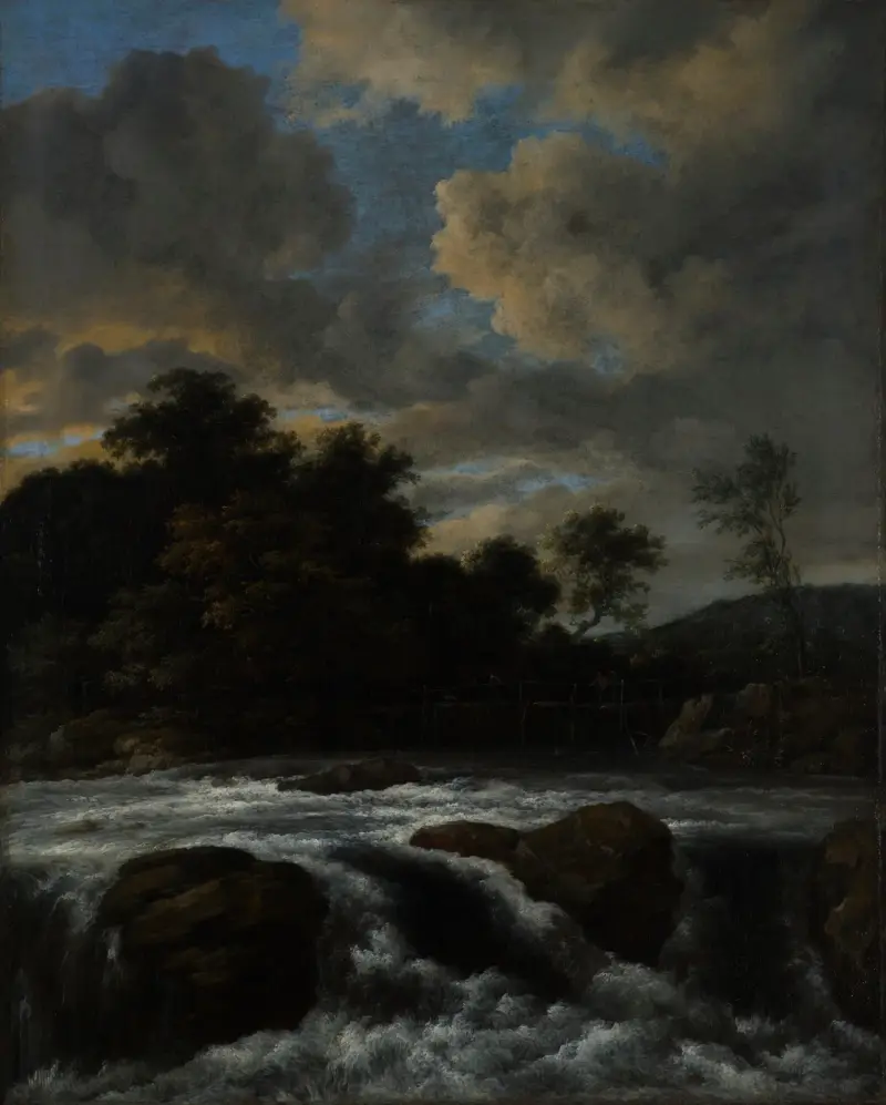 Landskap med vattenfall av Jacob van Ruisdael