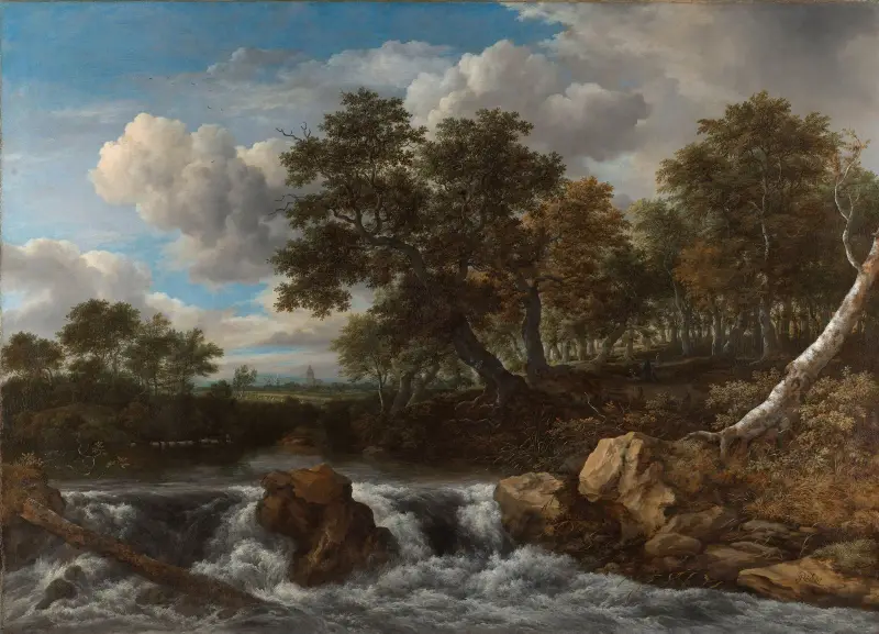 Landschaft mit Wasserfall, 1668 von Jacob van Ruisdael