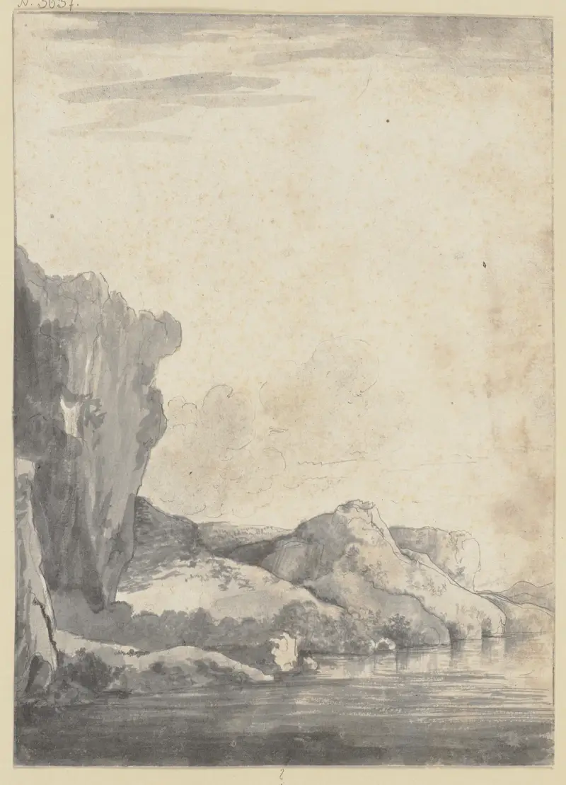 Felsenpartie am Wasser von Jacob van Ruisdael