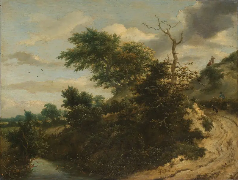 Sandig stig i dynerna av Jacob van Ruisdael