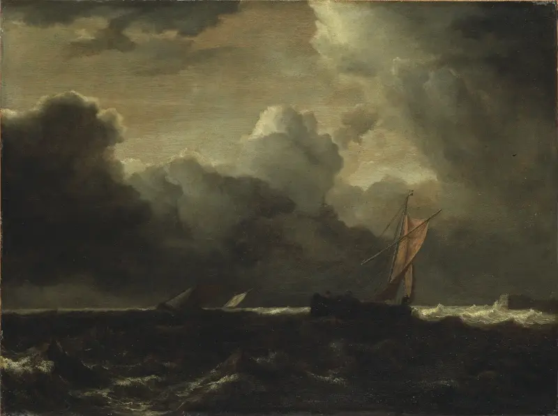Stormmoln över havet av Jacob van Ruisdael