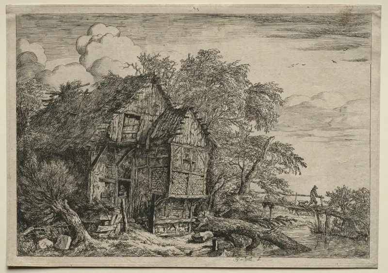 Den lilla bron av Jacob van Ruisdael