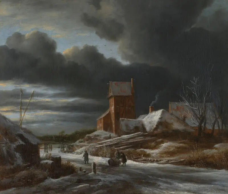 Vinterlandskap av Jacob van Ruisdael