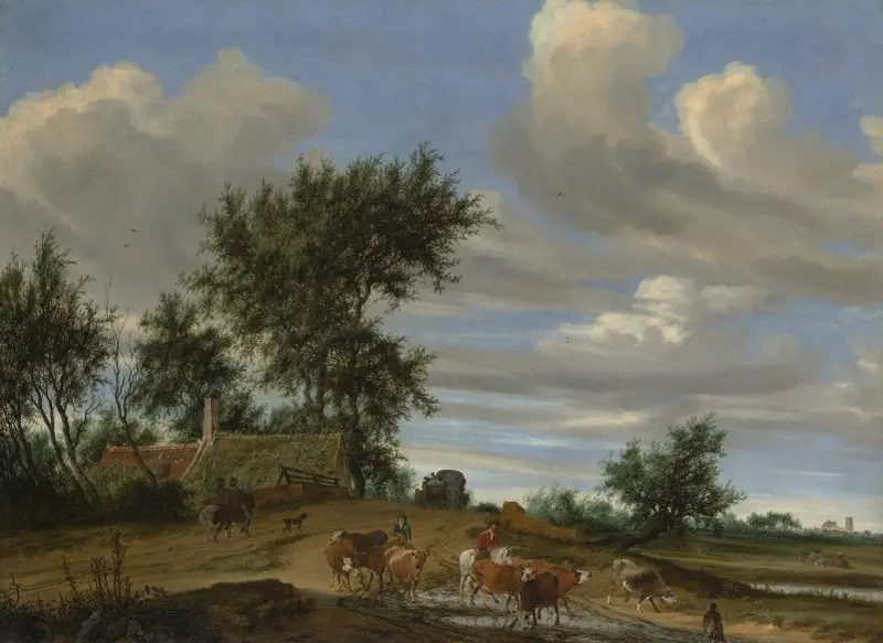 Eine Landstraße von Salomon van Ruysdael