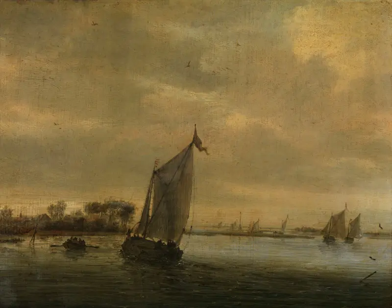 Stilles Wasser von Salomon van Ruysdael