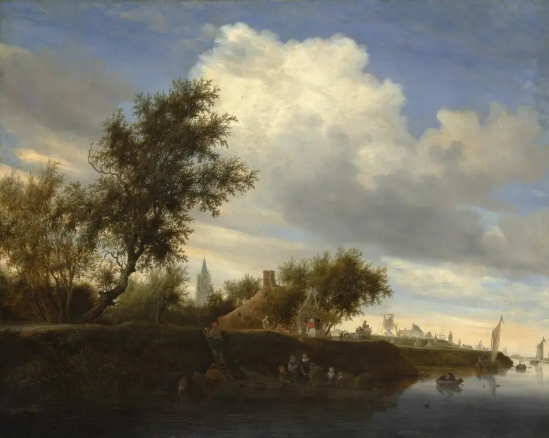 Prom w pobliżu Gorinchem, Salomon van Ruysdael
