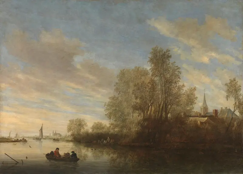 Widok rzeki w pobliżu Deventer, Salomon van Ruysdael