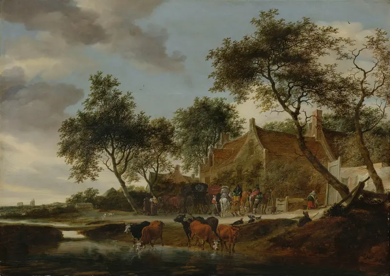 Die Tränke von Salomon van Ruysdael