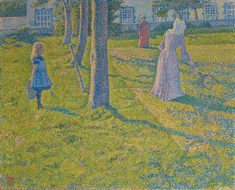 I Thuin eller tennismatchen av Theo van Rysselberghe
