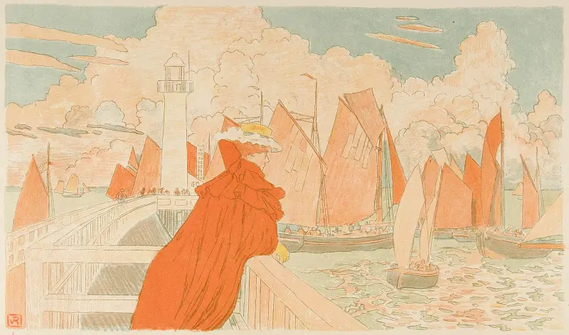 En kvinna på piren av Theo van Rysselberghe