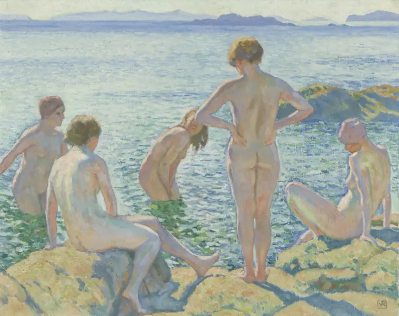 Koupající se, Theo van Rysselberghe