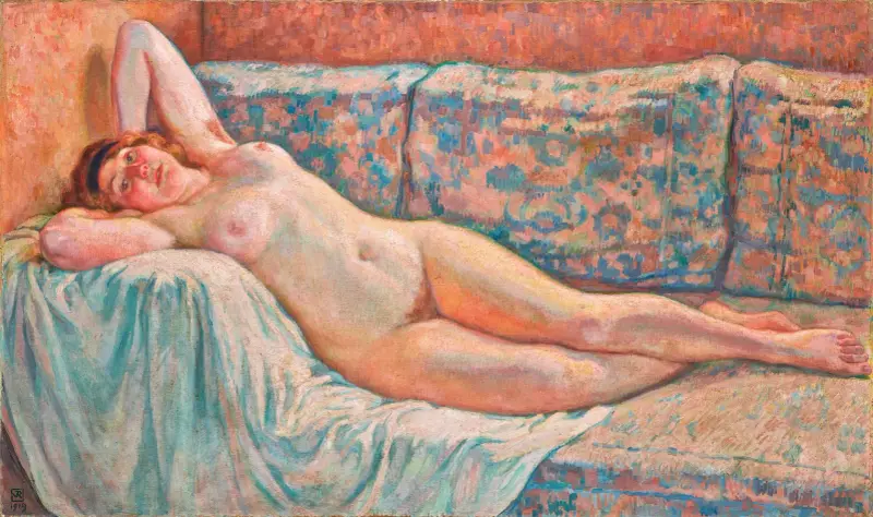 Paquita, liggande av Theo van Rysselberghe