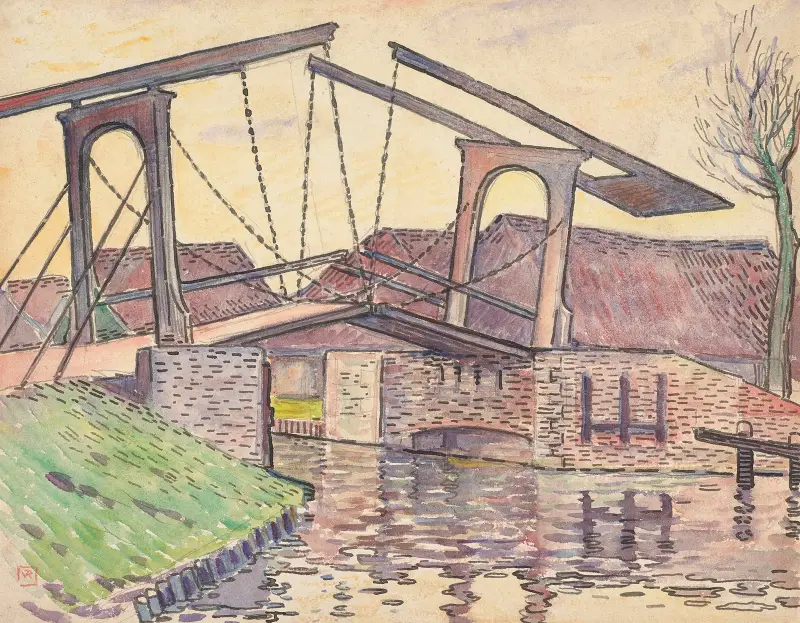 Brücke in Holland von Theo van Rysselberghe