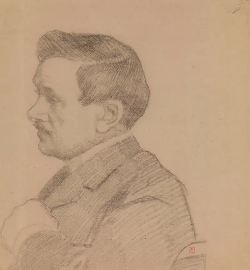 Porträtt av Maurice Maeterlinck, 1903 – nr 2 av Theo van Rysselberghe