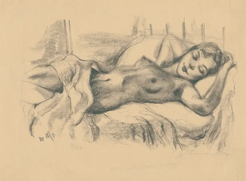 Leżąca nago, Henri Van Straten