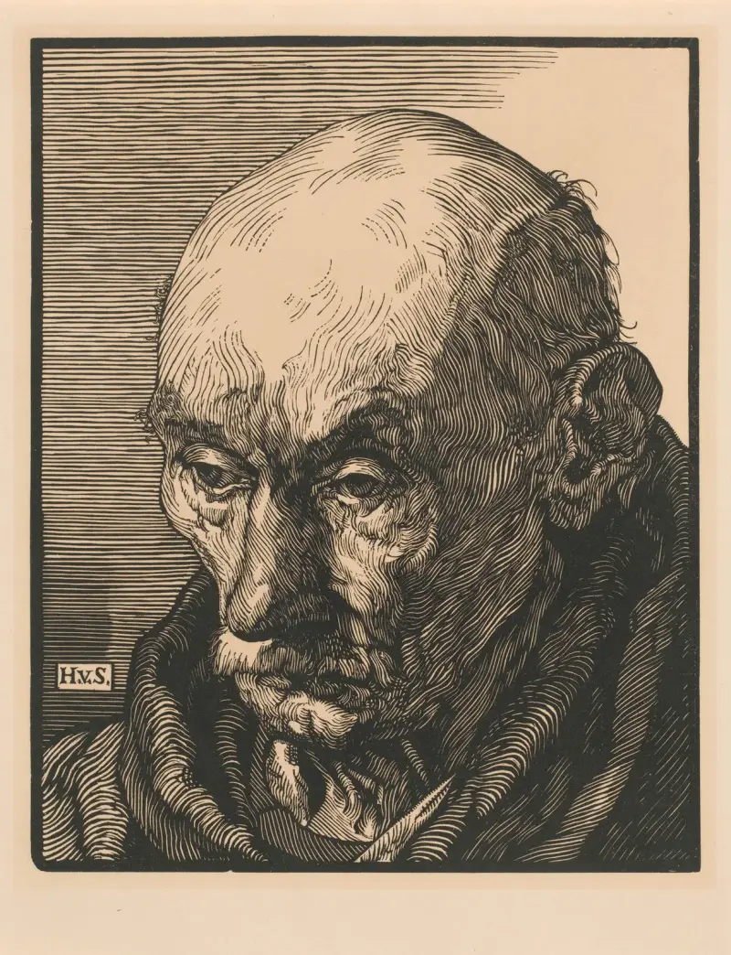 Porträtt av en okänd gammal man av Henri Van Straten