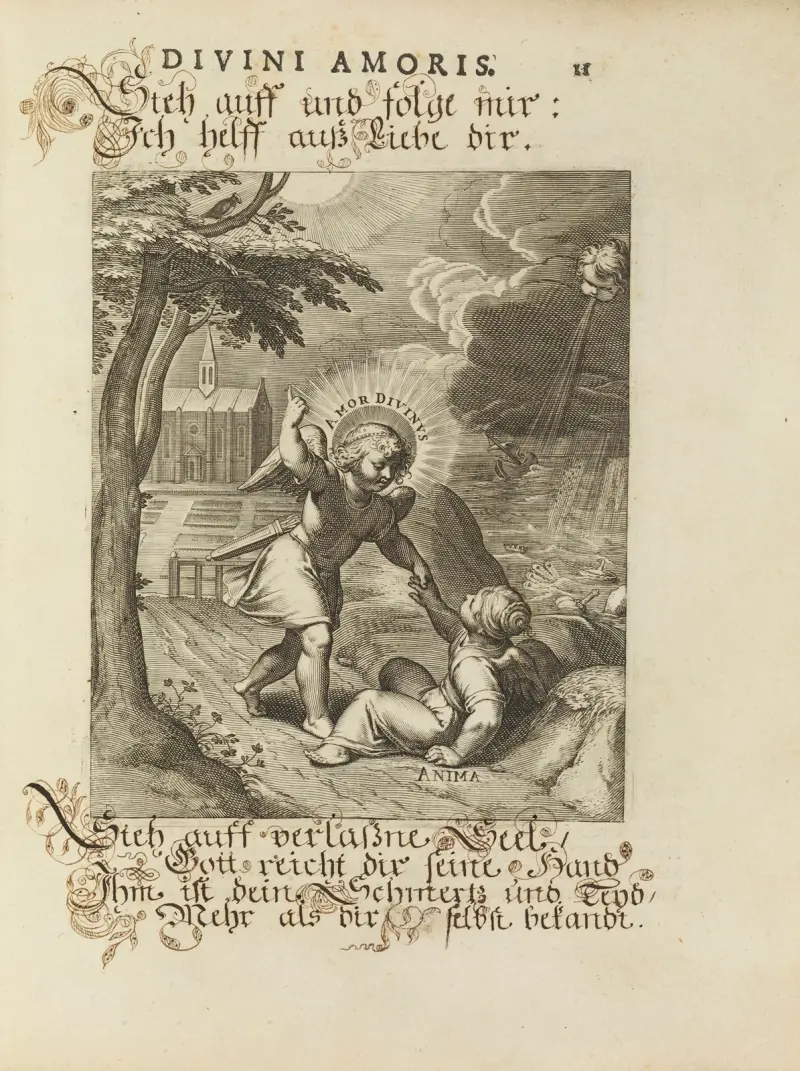 Amoris divini emblemata Tafel 3 von Otto van Veen
