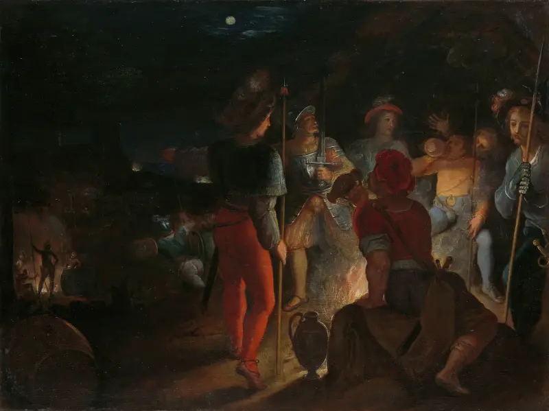 The Batavians Besiege the Roman Army Regiments at Vetera av Otto van Veen