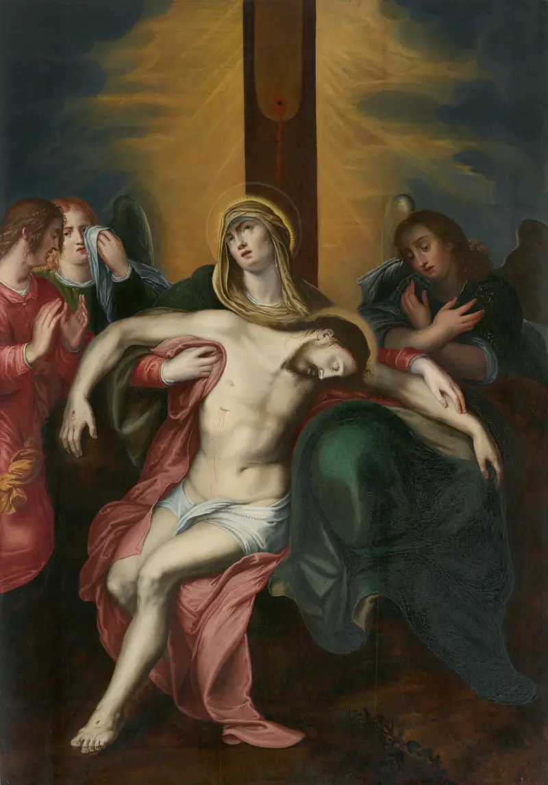 The Lamentation of Christ with Angels av Otto van Veen